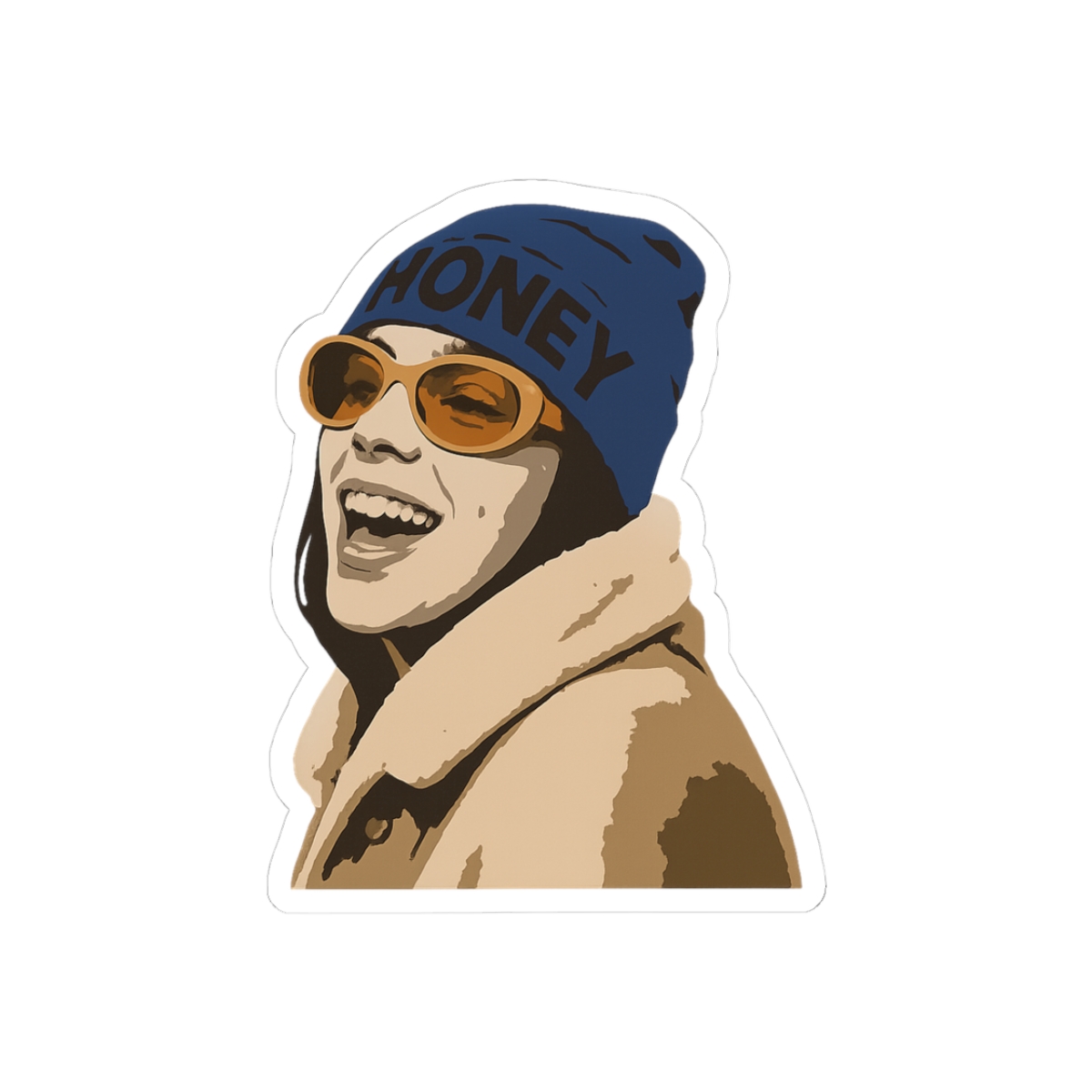 Billie Eilish Bold Portrait High-Contrast Sticker