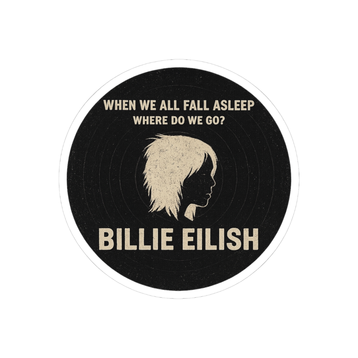 Billie Eilish Vinyl Illustration Sticker