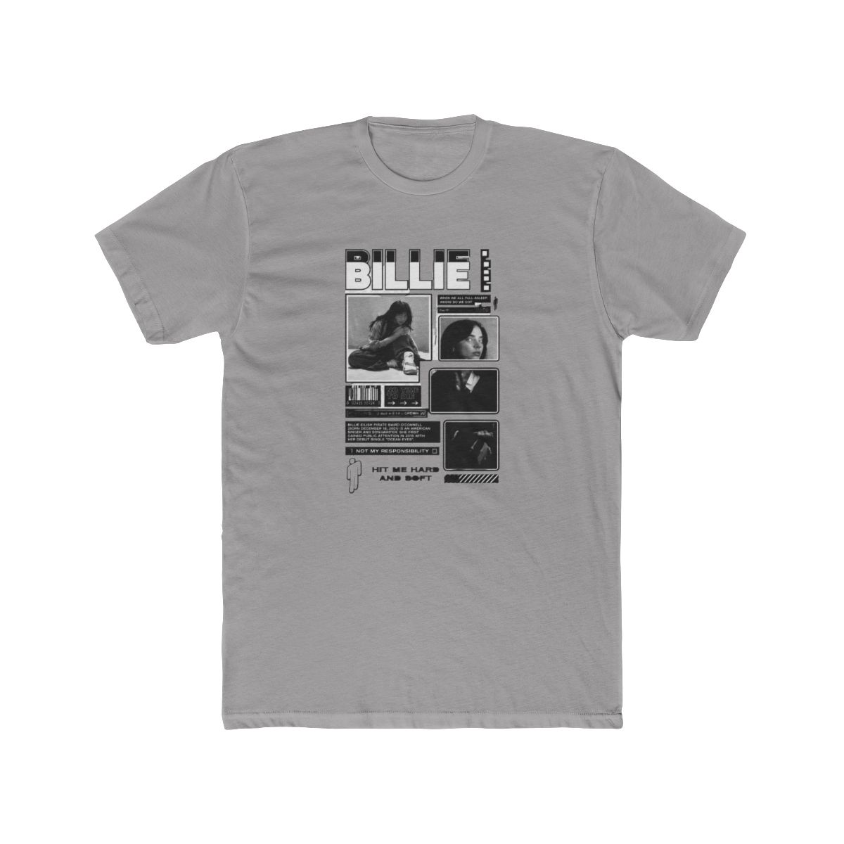Billie Collage Eilish Tee Hit Me Hart And Soft Photo