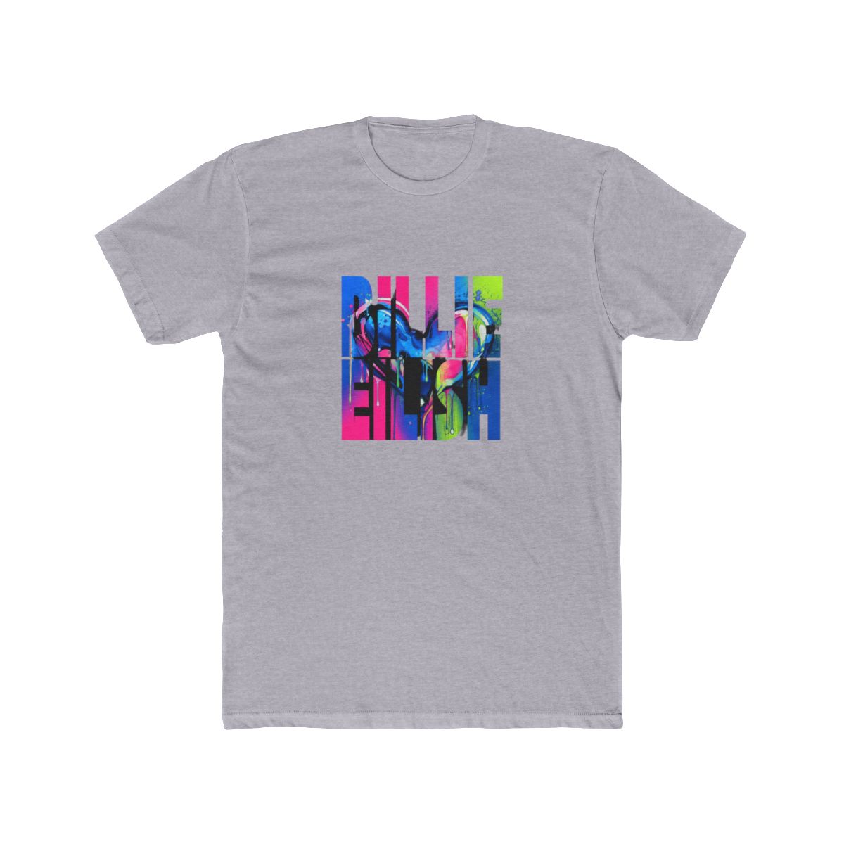 Billie Eilish Paint Drip T Shirt, Colorful Abstract Music Fan Apparel