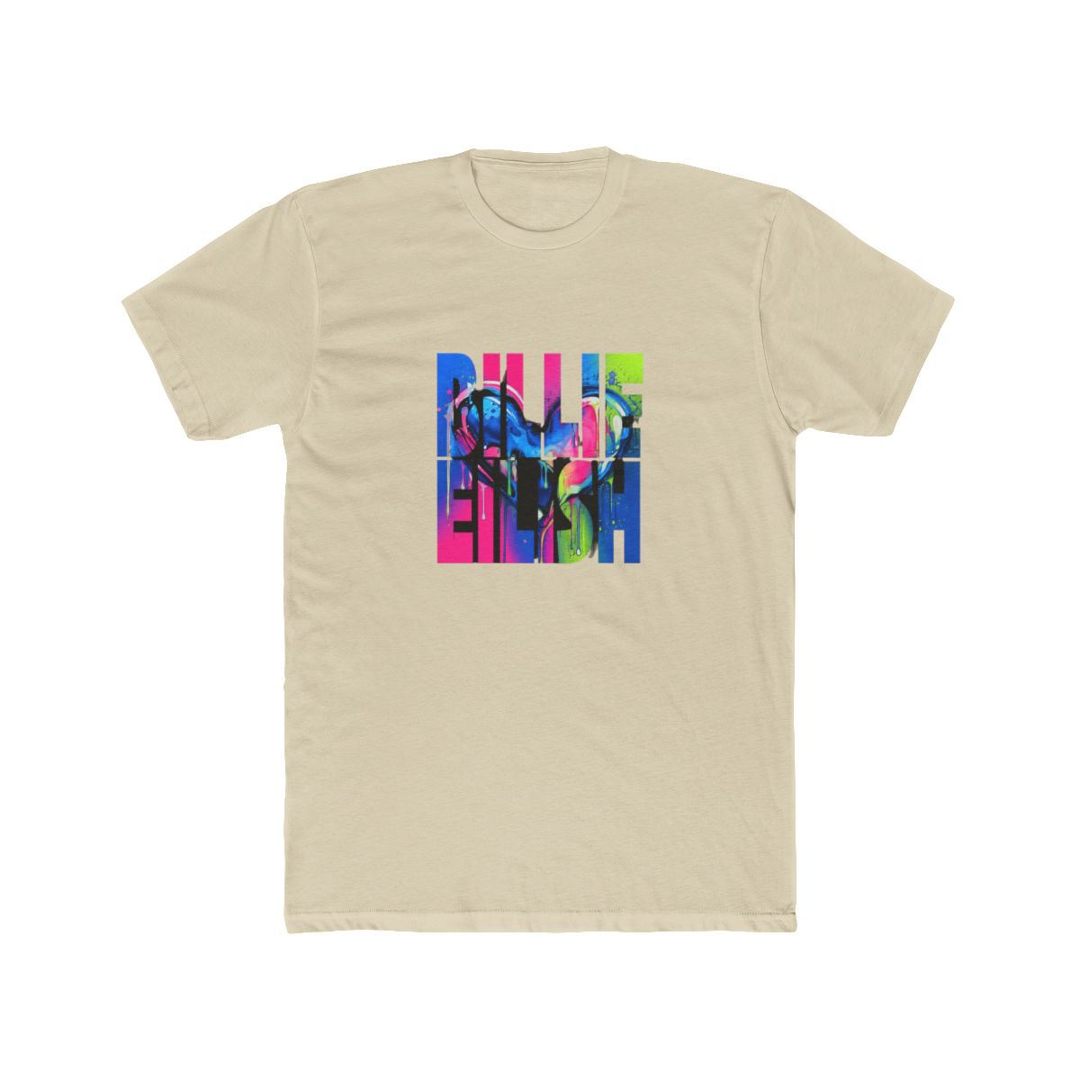 Billie Eilish Paint Drip T Shirt, Colorful Abstract Music Fan Apparel