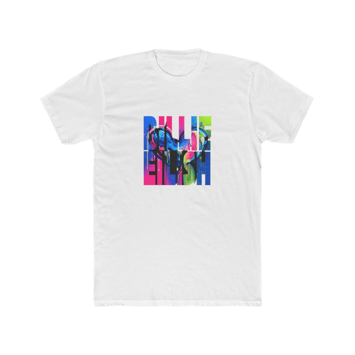 Billie Eilish Paint Drip T Shirt, Colorful Abstract Music Fan Apparel
