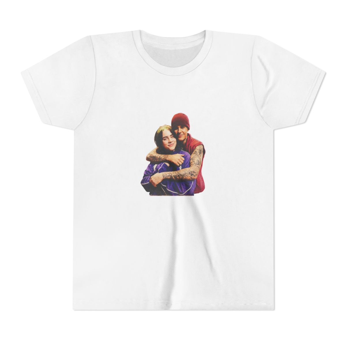 Comfort Colors Comfort Colors Vintage Justin Bieber & Billie Eilish Coachella Concert Tee T Shirt, One Less Lonely Girl T Shirt (Kids)